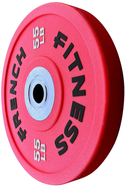 French Fitness Competition Urethane Bumper Plate 55 lb Colored (Red)