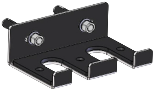 French Fitness Rack & Rig Mounted Dual Vertical Bar Holder