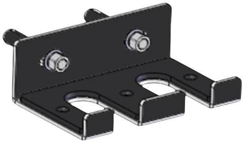 French Fitness Rack & Rig Mounted Dual Vertical Bar Holder