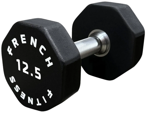 French Fitness Urethane 8 Sided Hex Dumbbell 12.5 lbs - Single
