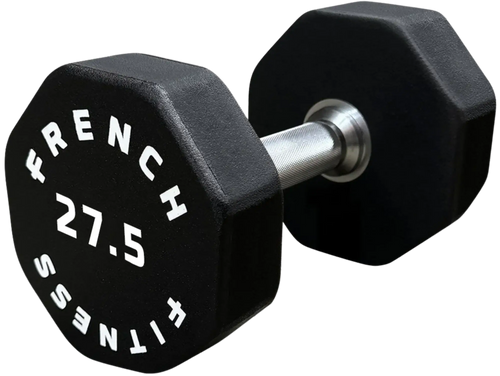 French Fitness Urethane 8 Sided Hex Dumbbell 27.5 lbs - Single