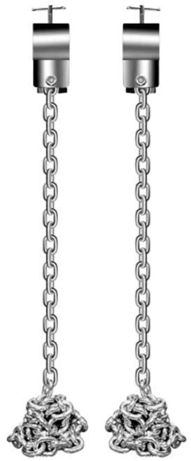 French Fitness Weight Lifting Chain Set of 2 w/Collars - 22 lbs