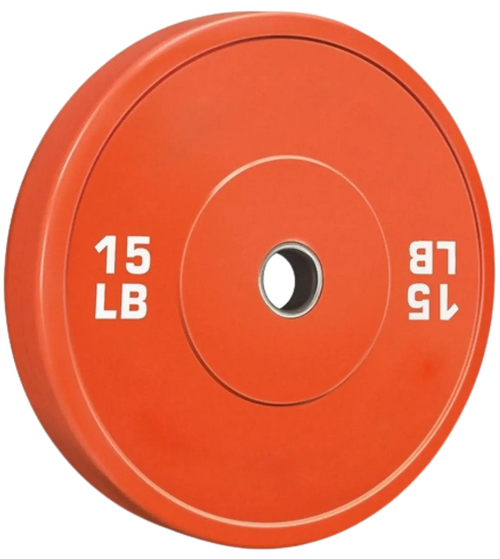 French Fitness Olympic Colored Bumper Plate 15 lbs - Blank