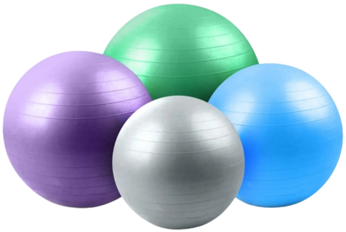 French Fitness Anti Burst Stability Exercise Ball Set of 4 (45 to 75 cm)