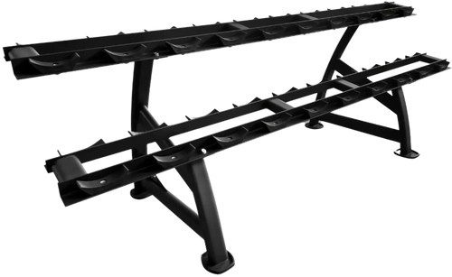 French Fitness 2 Tier Saddle Dumbbell Rack V2, 10 Pairs