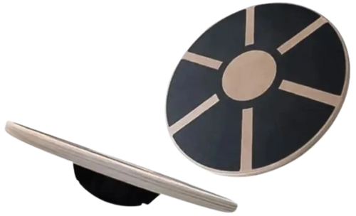 French Fitness Anti-Slip Wooden Balance Board w/360 Degree Rotation