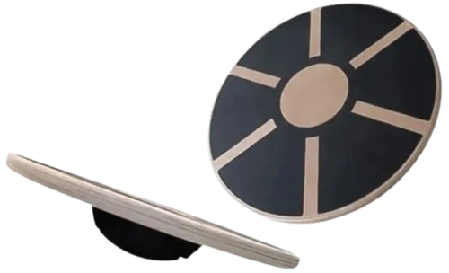 French Fitness Anti-Slip Wooden Balance Board w/360 Degree Rotation