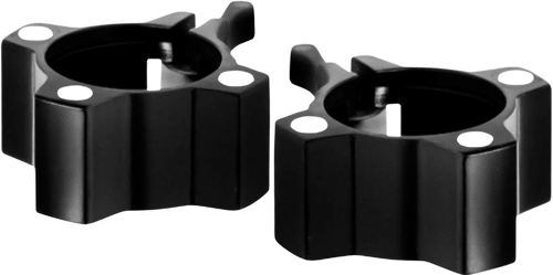 French Fitness Magnetic Aluminum Jaw Lock Collars - Black (Pair)