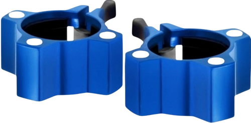 French Fitness Magnetic Aluminum Jaw Lock Collars - Blue (Pair)