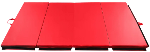 French Fitness 8' x 6' x 2" Crash Mats - 3-Fold 4-Section Folding Gymnastics Mat