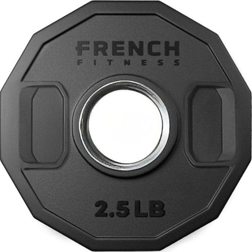French Fitness Urethane Olympic Weight Plate V2 2.5 lbs Black