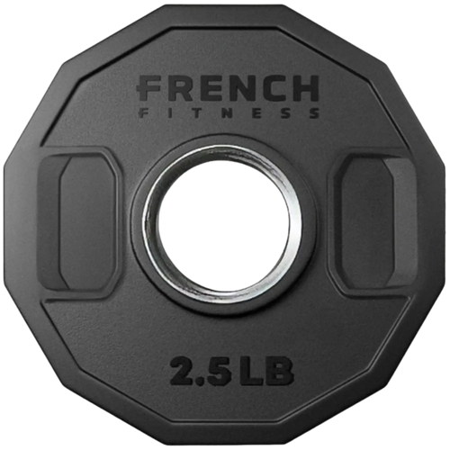 French Fitness Urethane Olympic Weight Plate V2 2.5 lbs Black