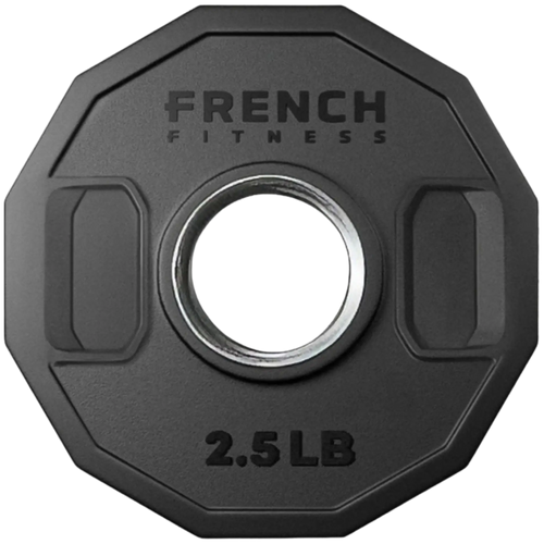 French Fitness Urethane Olympic Weight Plate V2 2.5 lbs Black