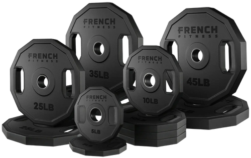 French Fitness Urethane Olympic Weight Plate V2 Set 260 lbs