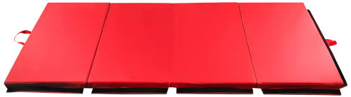 French Fitness 8' x 4' x 2" Crash Mats - 3-Fold 4-Section Folding Gymnastics Mat