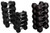 French Fitness Rubber Coated Hex Dumbbell Set 5-75 lbs