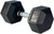 French Fitness Rubber Coated Hex Dumbbell Set 5-75 lbs