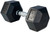 French Fitness Rubber Coated Hex Dumbbell Set 5-75 lbs