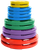 French Fitness Colored Rubber Grip Olympic Plate Set 260 lbs