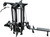 French Fitness FFB Black 4 Stack Multi Jungle Gym