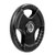 French Fitness Rubber Grip Olympic Plate 35 lbs Black