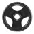 French Fitness Rubber Grip Olympic Plate 35 lbs Black