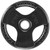 French Fitness Rubber Grip Olympic Plate 35 lbs Black