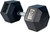 French Fitness Rubber Coated Hex Dumbbell Set 80-100 lbs