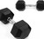 French Fitness Rubber Coated Hex Dumbbell Set 80-100 lbs
