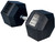French Fitness Rubber Coated Hex Dumbbell Set 105-120 lbs
