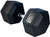 French Fitness Rubber Coated Hex Dumbbell Set 105-120 lbs