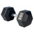 French Fitness Rubber Coated Hex Dumbbell Set 55-75 lbs