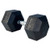 French Fitness Rubber Coated Hex Dumbbell Set 55-75 lbs