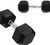 French Fitness Rubber Coated Hex Dumbbell Set 55-75 lbs