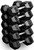 French Fitness Rubber Coated Hex Dumbbell Set 55-75 lbs