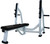 French Fitness FFS Silver Olympic Flat Bench w/Weight Horns