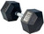French Fitness Rubber Coated Hex Dumbbell Set 5-100 lbs
