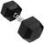 French Fitness Rubber Coated Hex Dumbbell Set 5-100 lbs