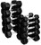 French Fitness Rubber Coated Hex Dumbbell Set 5-70 lbs w/Rack