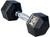 French Fitness Rubber Coated Hex Dumbbell Set 5-50 lbs