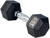 French Fitness Rubber Coated Hex Dumbbell Set 5-50 lbs