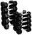 French Fitness Rubber Coated Hex Dumbbell Set 5-50 lbs
