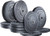 French Fitness Olympic Bumper Plate Set 240 lbs - Crumb Rubber