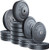 French Fitness Olympic Bumper Plate Set 470 lbs - Crumb Rubber