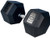 French Fitness Rubber Coated Hex Dumbbell 105 lbs - Single