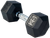 French Fitness Rubber Coated Hex Dumbbell 25 lbs - Single