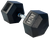 French Fitness Rubber Coated Hex Dumbbell 90 lbs - Single
