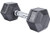 French Fitness Rubber Coated Hex Dumbbell Set 2.5-22.5 lbs - 5 Pair