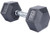 French Fitness Rubber Coated Hex Dumbbell Set 2.5-22.5 lbs - 5 Pair