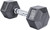 French Fitness Rubber Coated Hex Dumbbell Set 2.5-22.5 lbs - 5 Pair